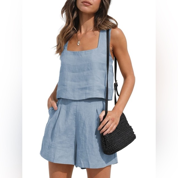 Square Neck Tank and Shorts Set - Picture 7 of 12